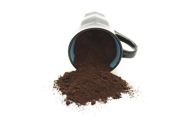 Mletou kávu v coffeecup — Stock fotografie