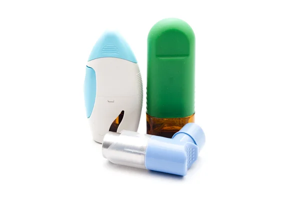 Nosní sprej s Astma inhalátor — Stock fotografie
