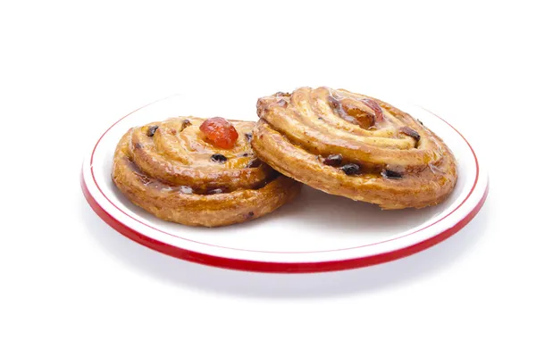 Fresh Baked Pastries on Plate — Stock Photo, Image