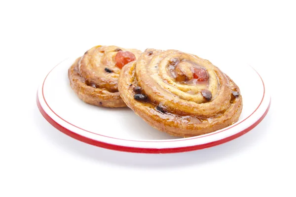 Fresh Baked Pastries on Plate — Stock Photo, Image