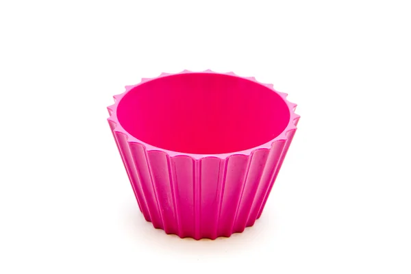 Purple Plastic Bowl on white background — Stock Photo, Image