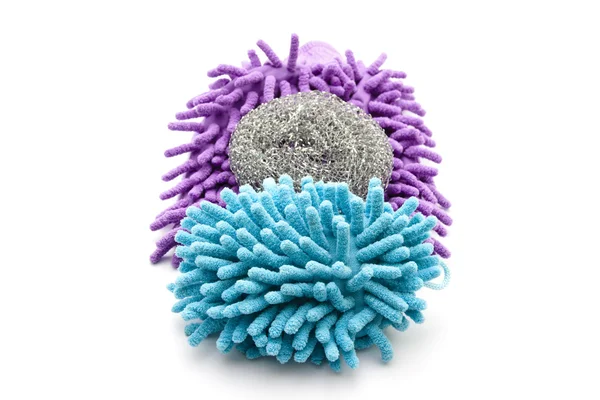 Gümüş pot sünger ile farklı toz bezi