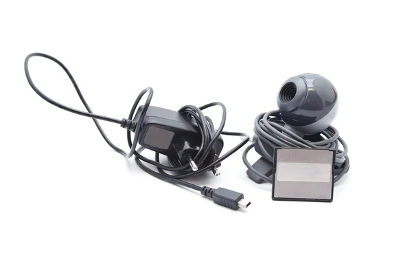 Webcam con presa di corrente — Foto Stock