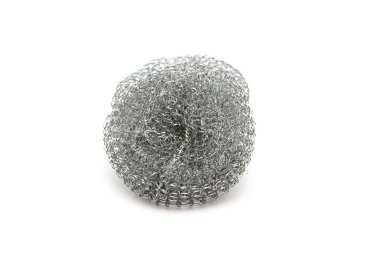 beyaz zemin üzerine gümüş potsponge