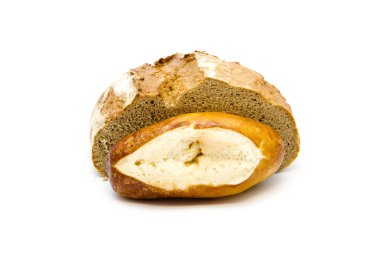 taze pişmiş ekmek lye ekmek rulo ile