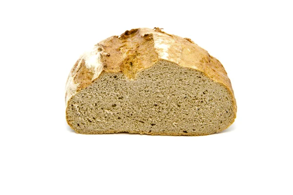 Fresh Baked Brown Bread on white background — Stock Photo, Image