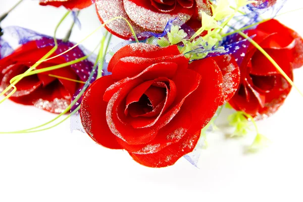 Red Flower for Decoration on white background — Stock Photo, Image