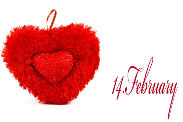 Red Heart for Valentines Day on white background — Stock Photo, Image