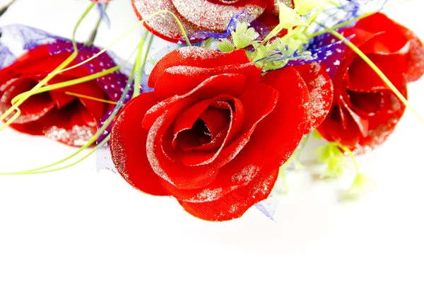 Red Flower for Decoration on white background — Stock Photo, Image