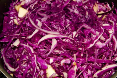 pişirme dilimlenmiş pot pişirme kırmızı lahana