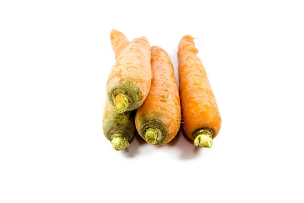 Fresh Orange Carrots on white background — Stock Photo, Image