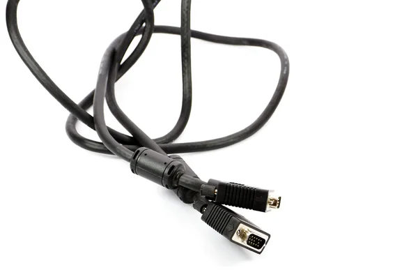 VGA кабелю монітору на білому тлі — стокове фото
