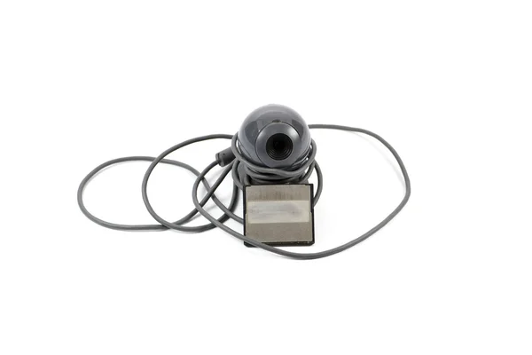 Webcam con cable sobre fondo blanco —  Fotos de Stock