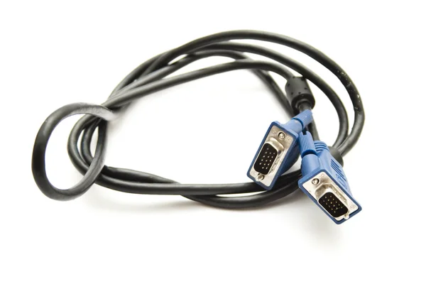 VGA Monitor Cable on white background — Stock Photo, Image