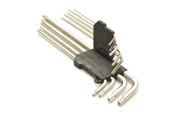 TORX kulcs készlet, fehér háttér — Stock Fotó