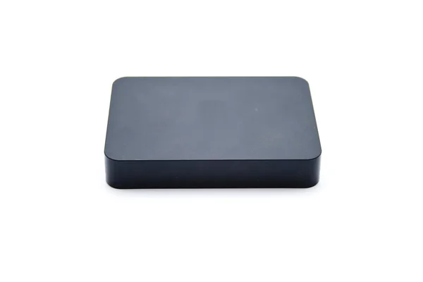 Black External Hard Drive Disk on white background — Stock Photo, Image