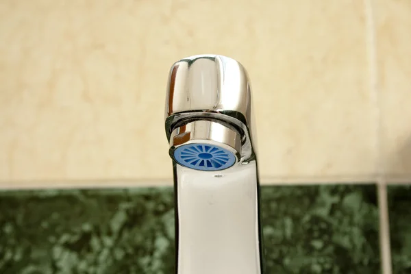 Silver Water Tap in the Bathroom — Stock Photo, Image