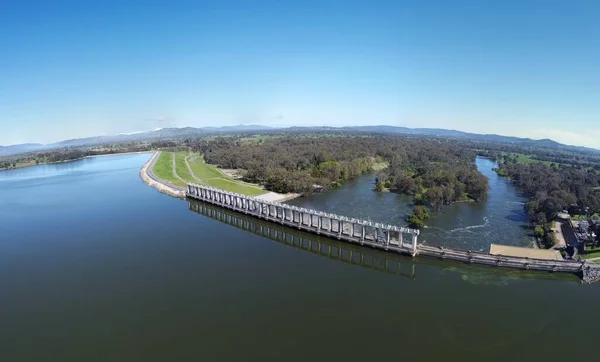 Albury New South Wales Avustralya Hume Barajı Yakınlarındaki Murray Nehrinin — Stok fotoğraf