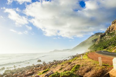 Cape town doğa manzara okyanus ve plaj sahil ile
