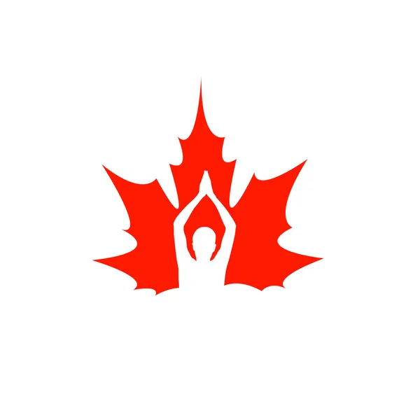 Maple leaf fitness — Stock vektor