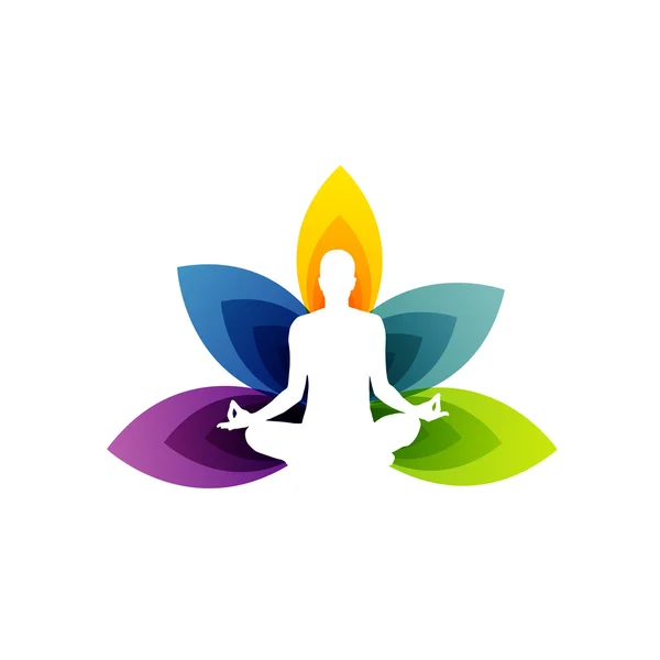 Logo yoga — Vettoriale Stock