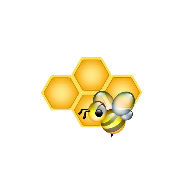 Logo apicoltura — Vettoriale Stock