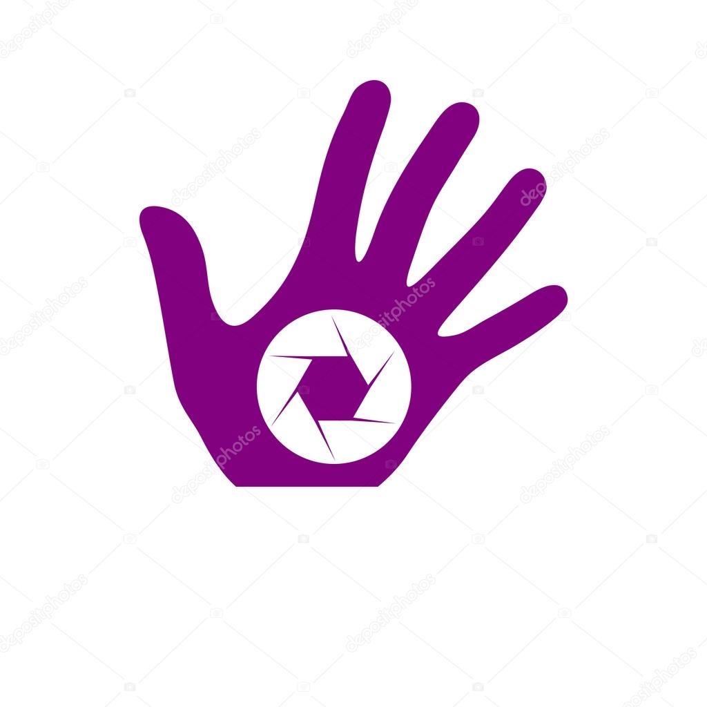 Purple photography logo