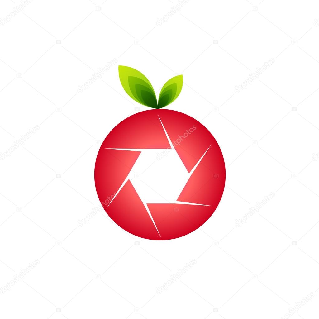 Fruit shaped snapshot logo
