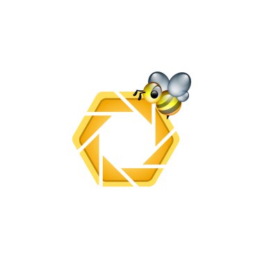 Bal arısı fotoğraf logo