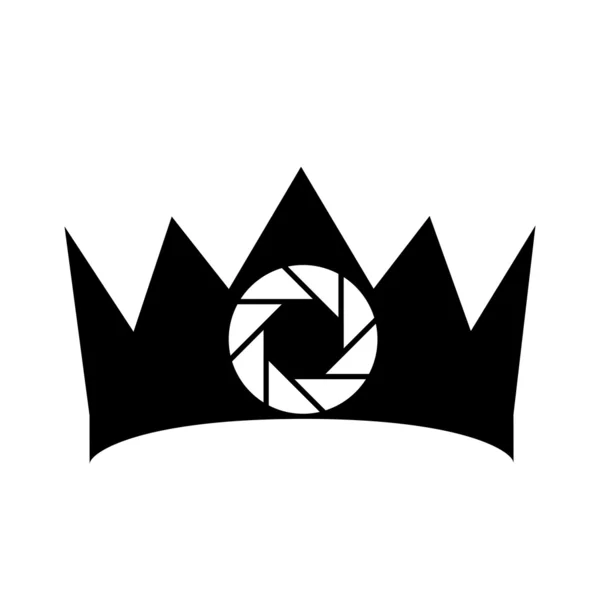 皇冠摄影徽标 — 图库矢量图片