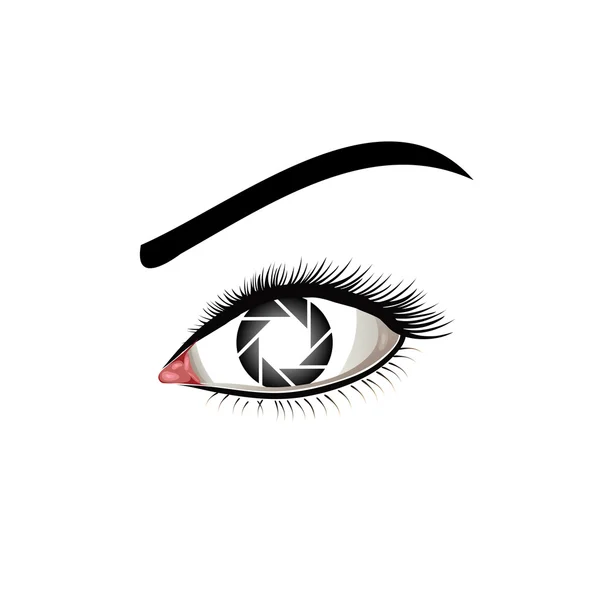 Логотип фотографии глаз — стоковый вектор