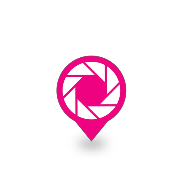 Pink photography logo — Stock Vector