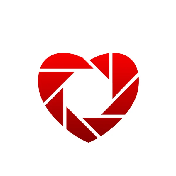 Logo en forme de coeur pour photographes — Image vectorielle