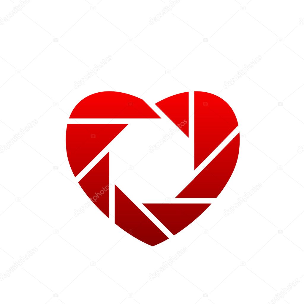 Heart shaped logo for photographers