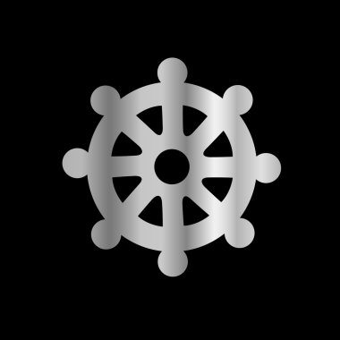 Wheel of Dharma- Symbol Buddhism clipart