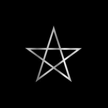 Pentagram- Religious symbol of satanism clipart
