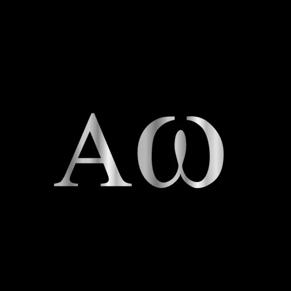 Greek Letter- Alpha and Omega — Stock Vector