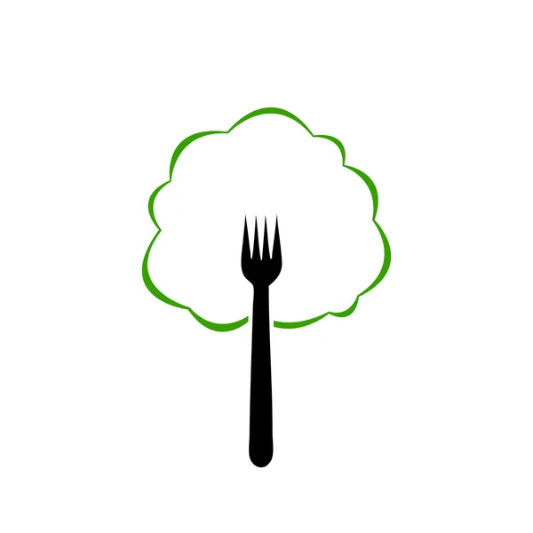 Ekologiska livsmedel logotyp — Stock vektor