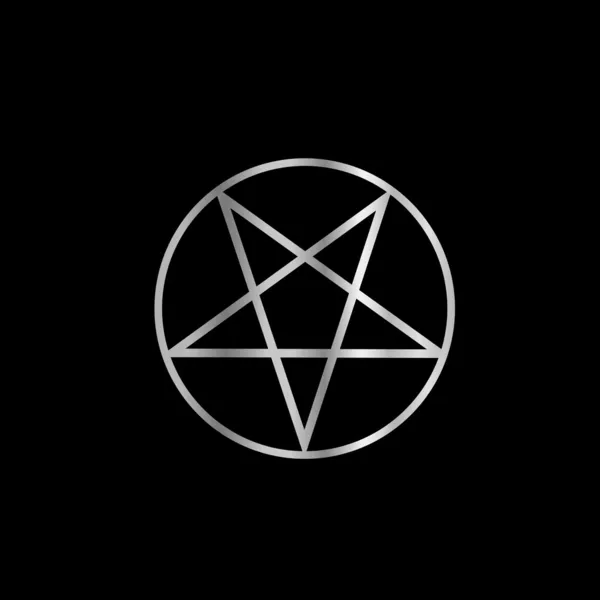 Pentacle- Símbolo religioso do satanismo —  Vetores de Stock