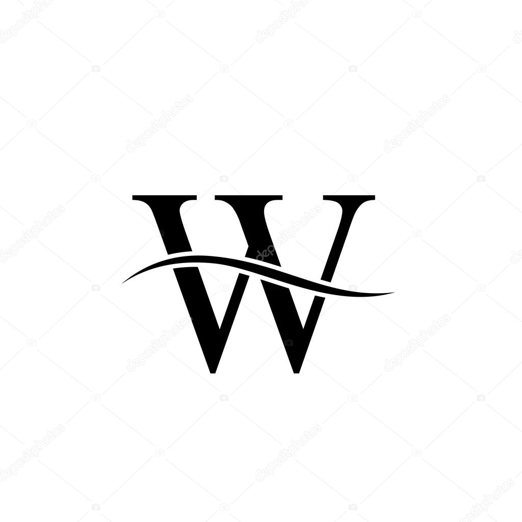 Alphabet logo design, letter W