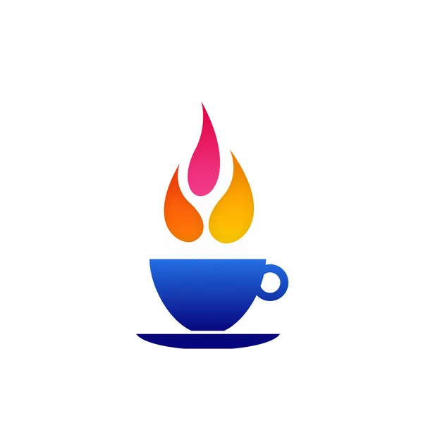 Logo café flamme — Image vectorielle