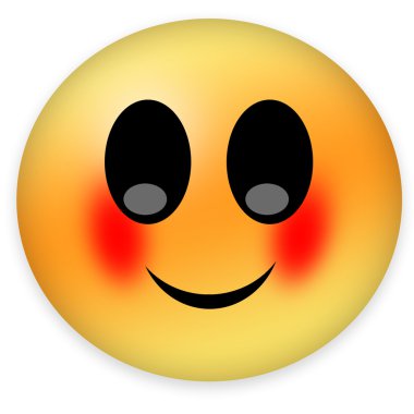 blushing smiley clipart