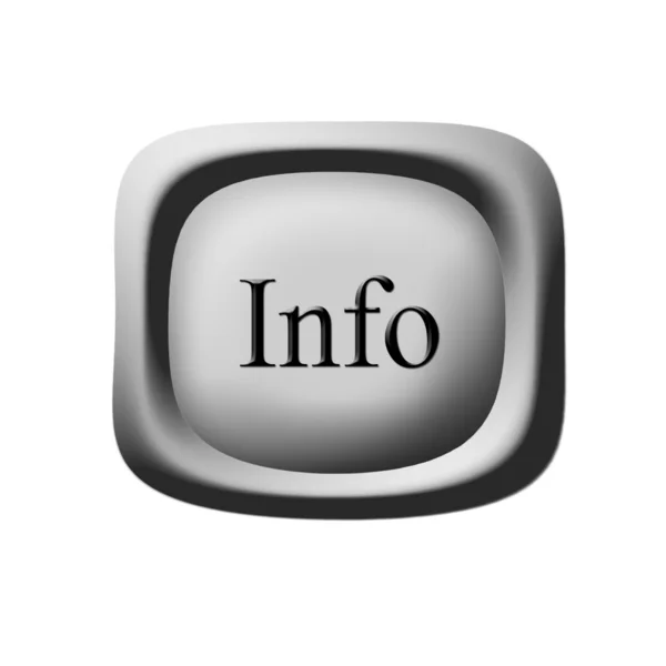 Botón de información plata — Foto de Stock