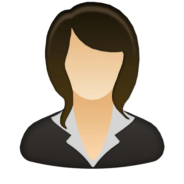 Lady isolated icon — Stock Photo, Image