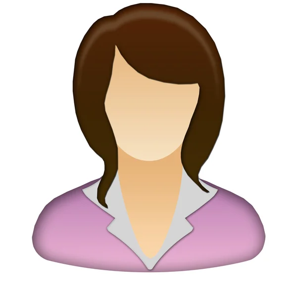 Lady isolated icon — Stock Photo, Image