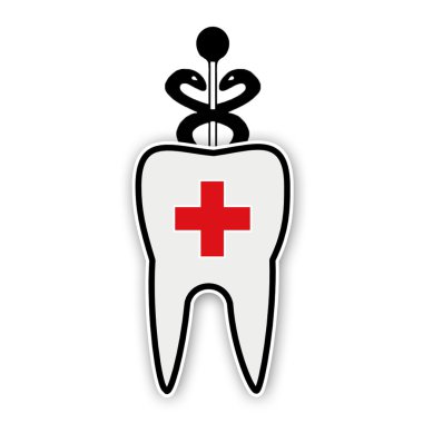 Abstract tooth isolated clipart
