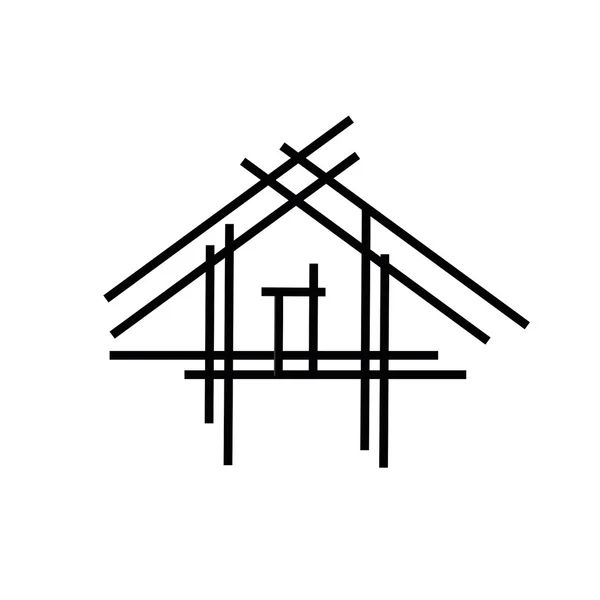 Immobilienhaus-Logo — Stockfoto