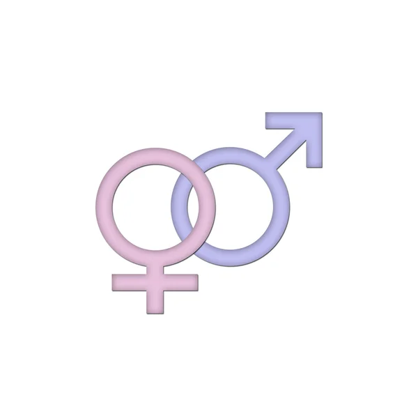 Girl and a boy symbol — Stock Photo, Image