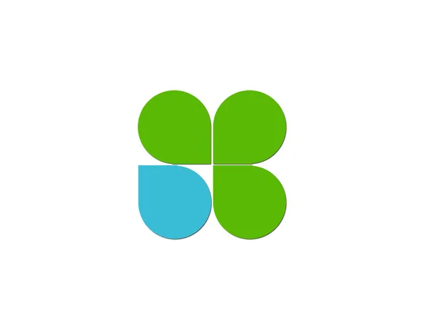 Four leaves logo — Stock Photo, Image