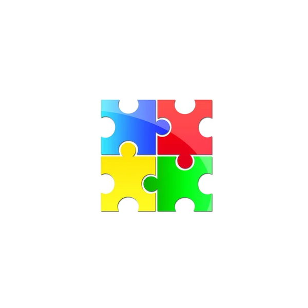 Logo puzzle coloré — Photo